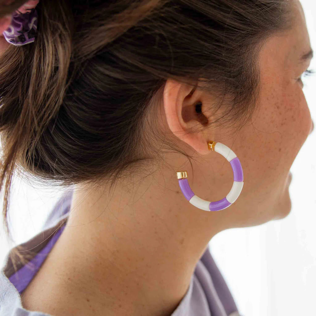 Boucles d'oreilles Lilas