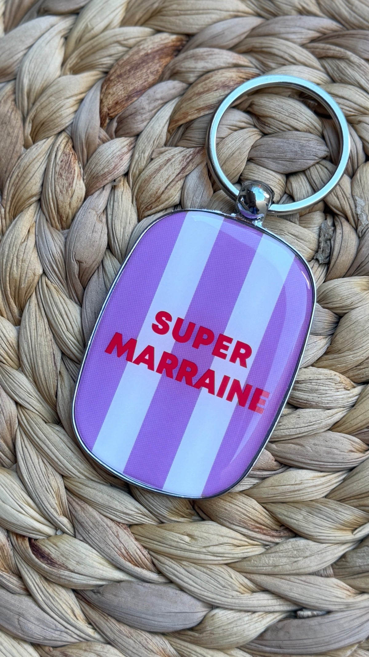 Porte clés “super marraine”