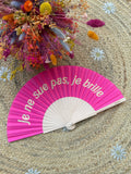 Éventail “Je brille” rose