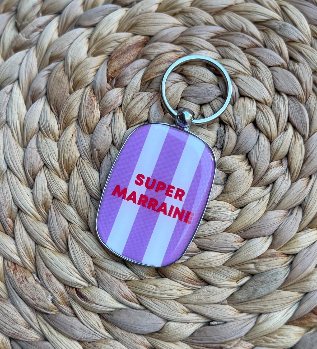 Porte clés “super marraine”