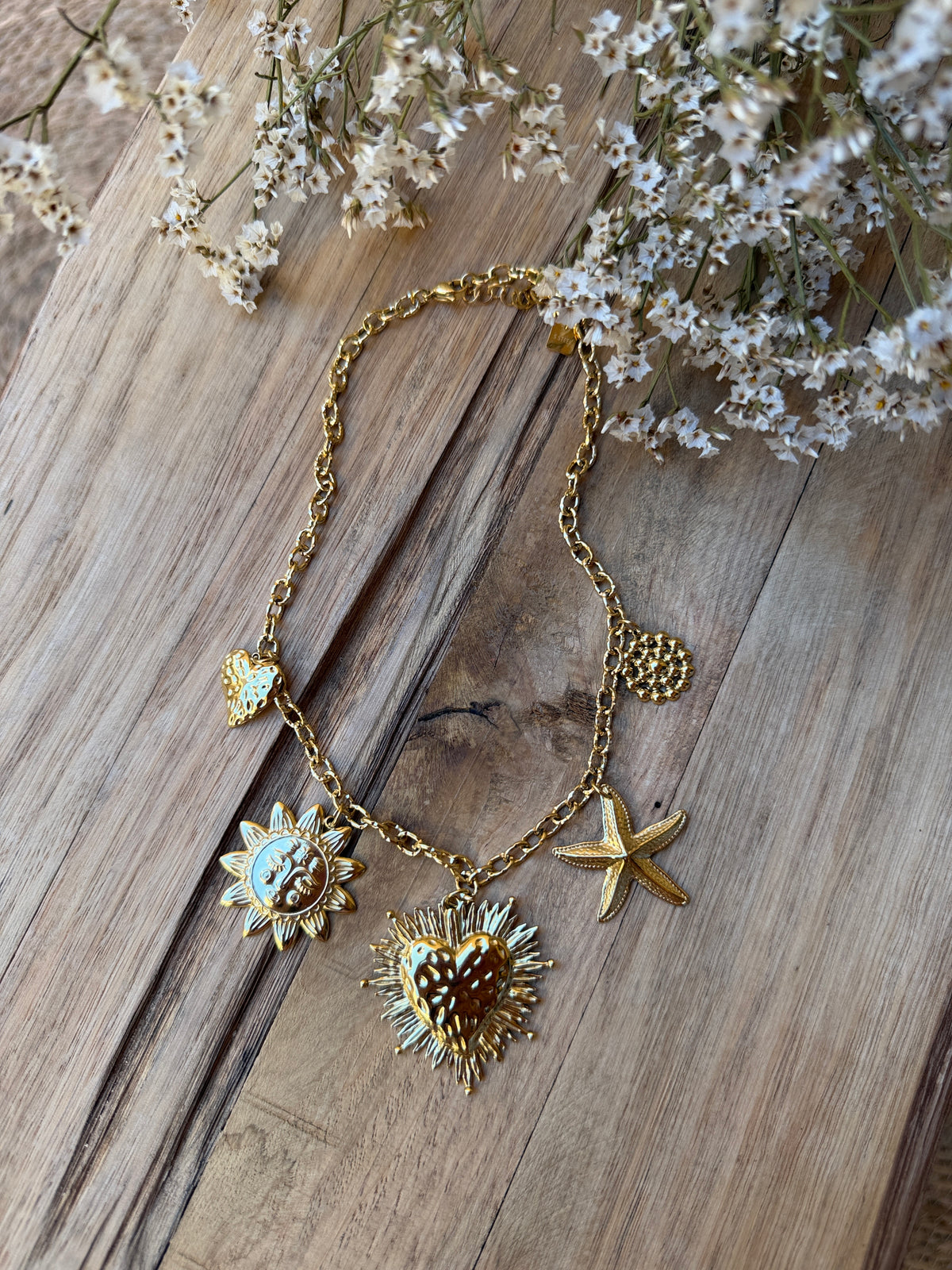 Collier doré Calypso