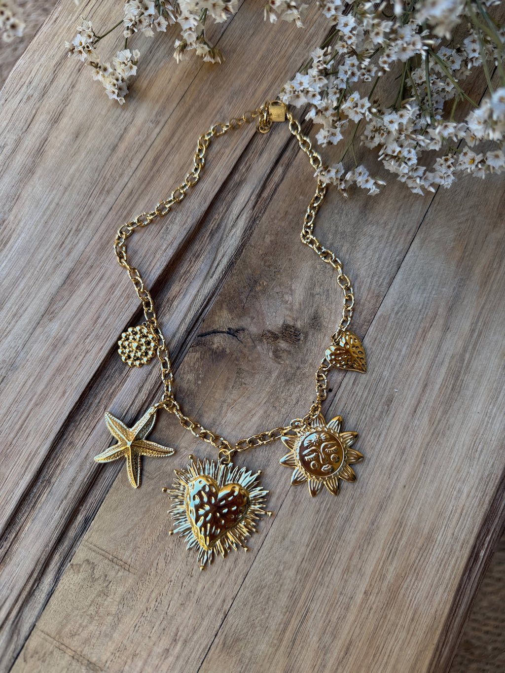 Collier doré Calypso
