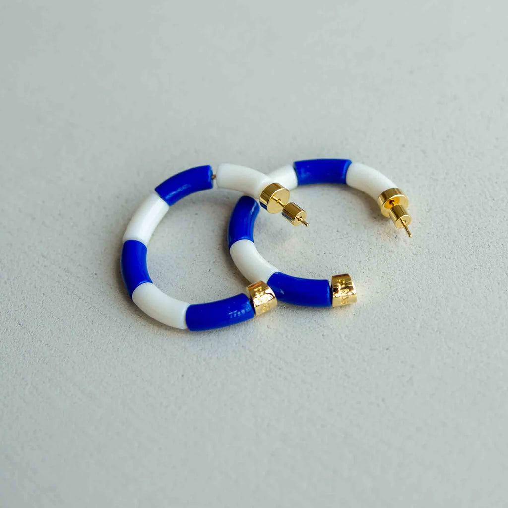Boucle d’oreilles bleues
