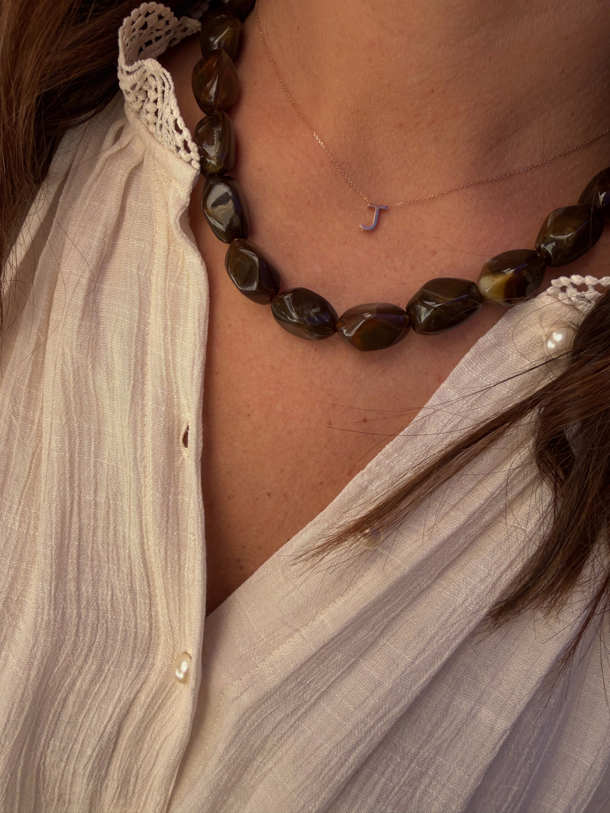 Collier marron