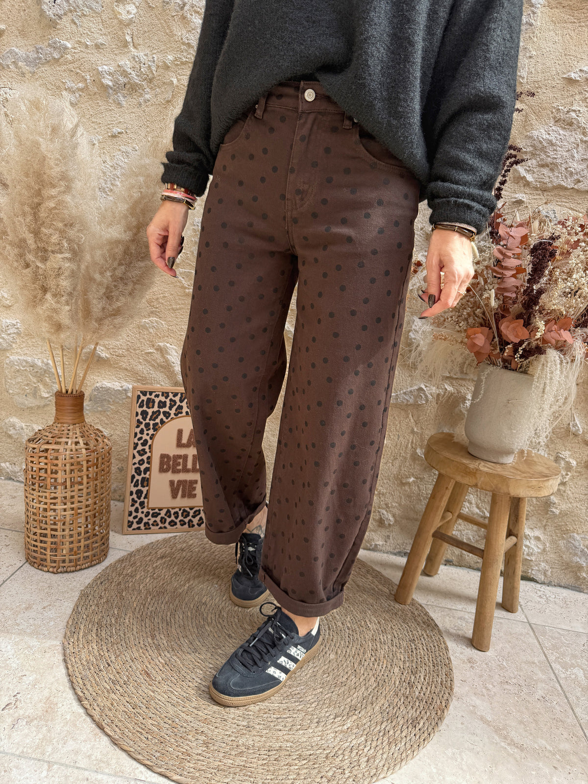 Jeans ballon pois choco