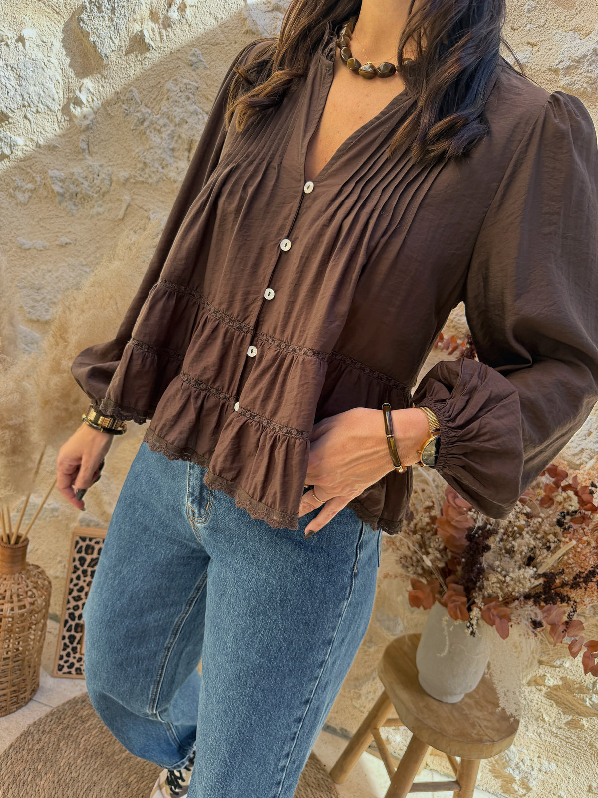 Blouse Chloé choco