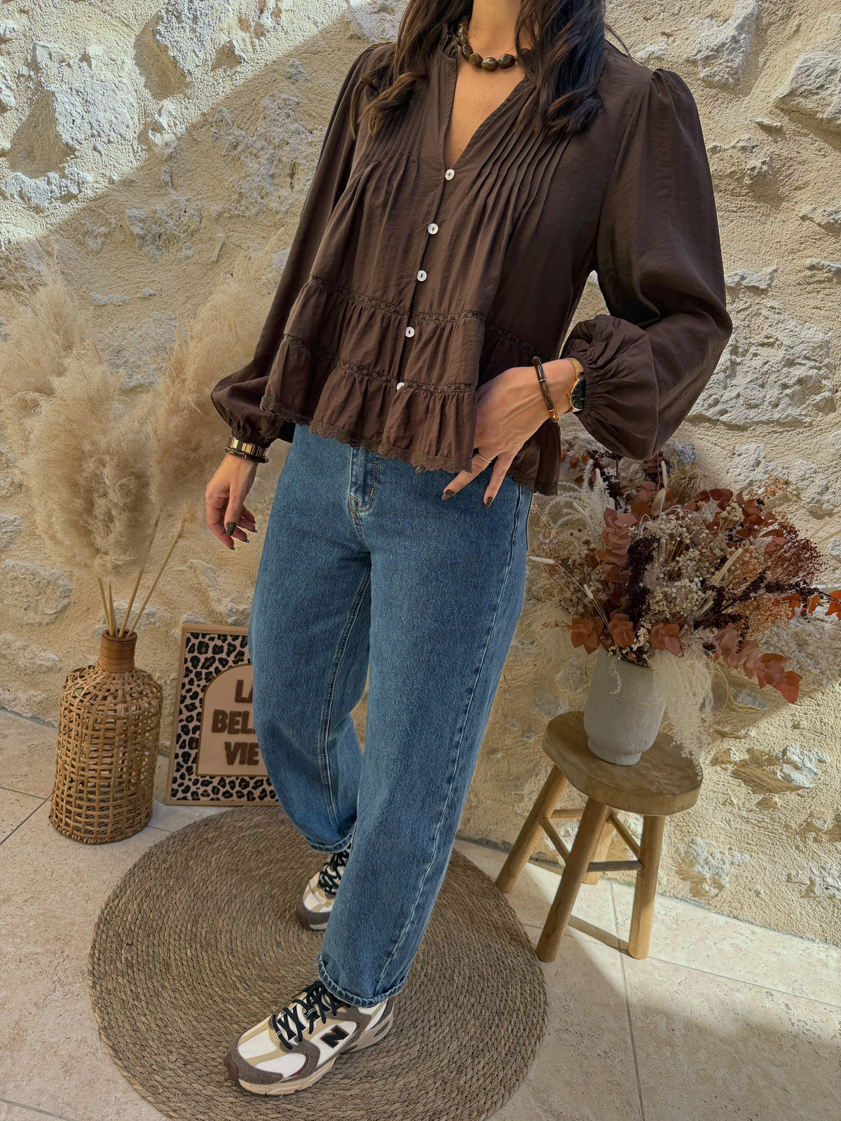 Blouse Chloé choco