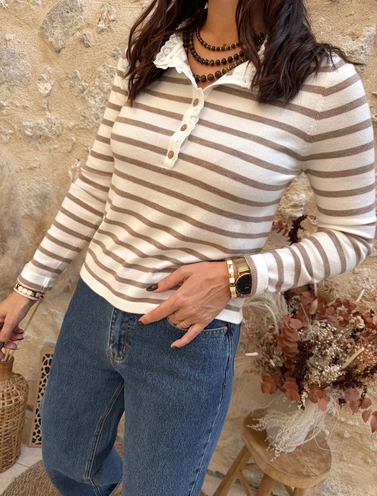 Pull fin Tao taupe