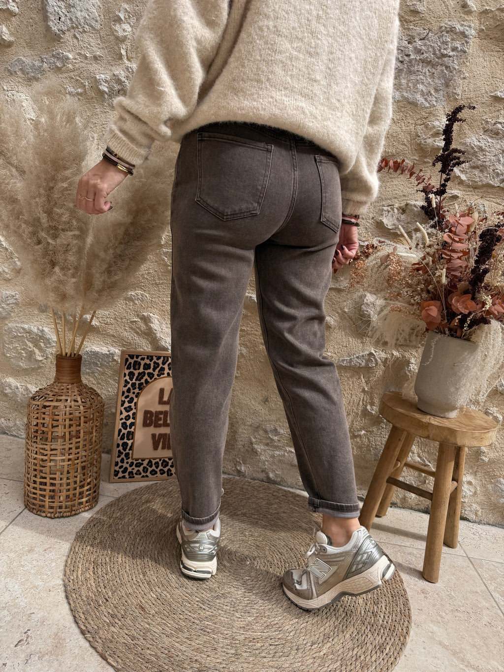 Jeans choco délavé