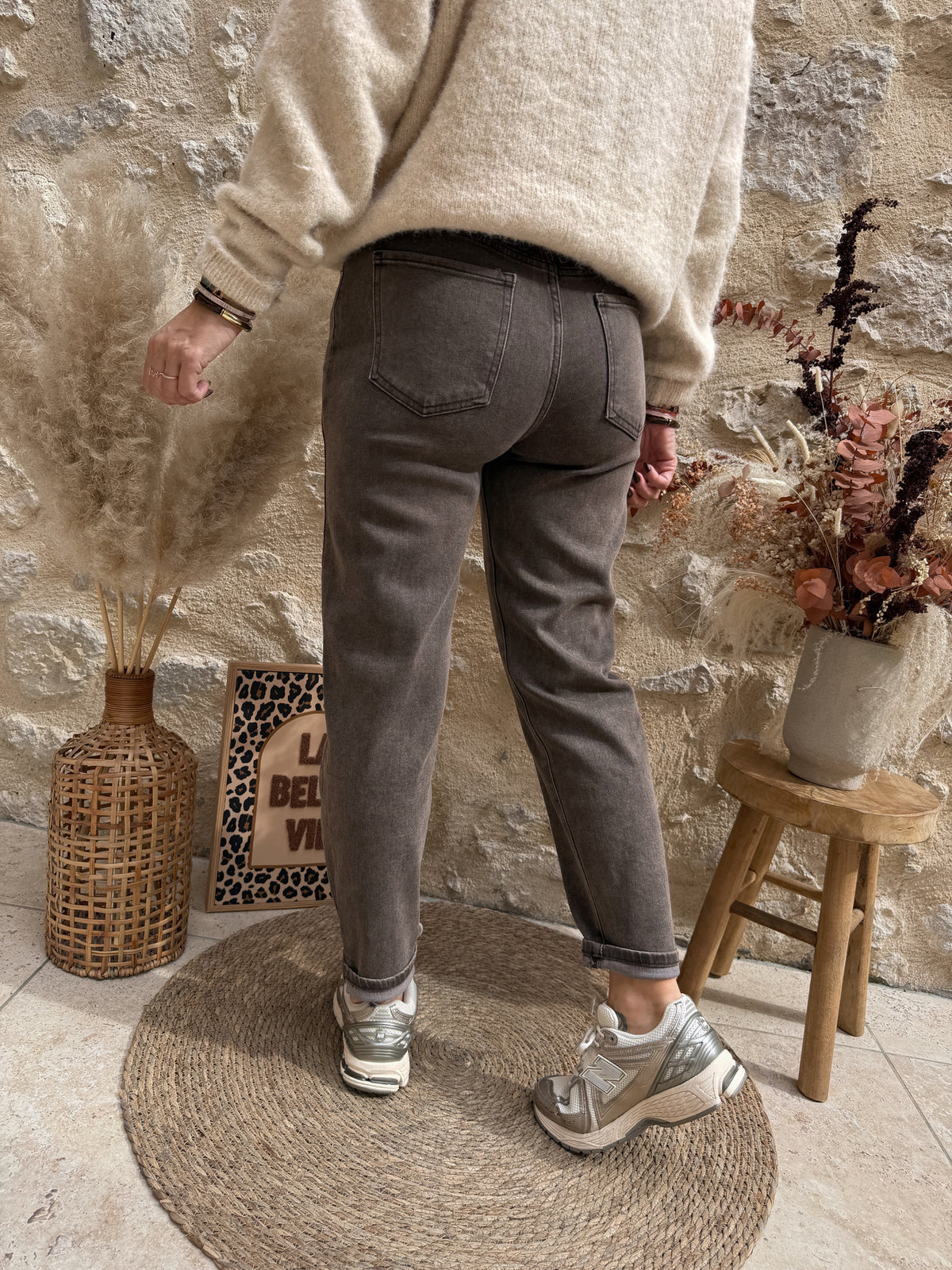 Jeans choco délavé