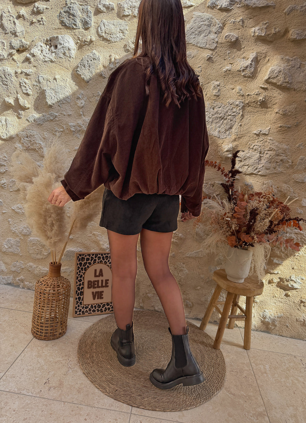 Bomber velours choco