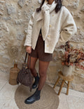 Veste bouclette crème