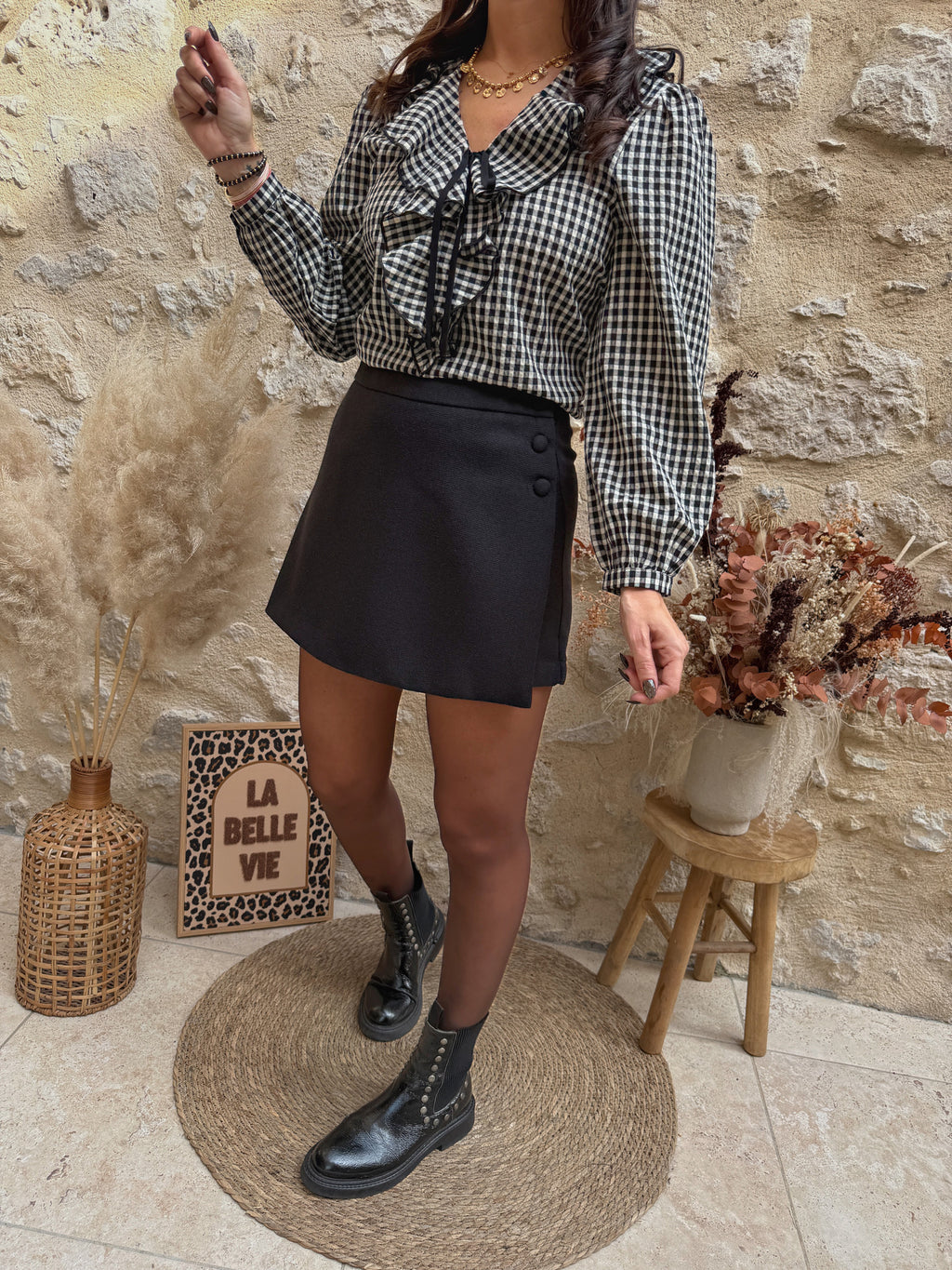 Jupe short Zaya noire
