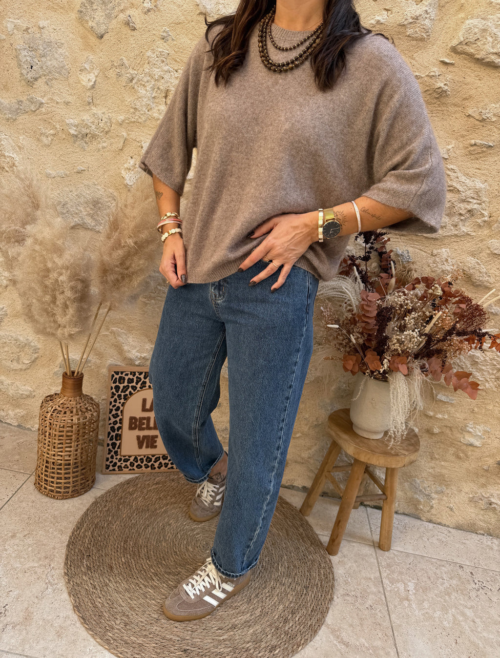Pull Maël taupe