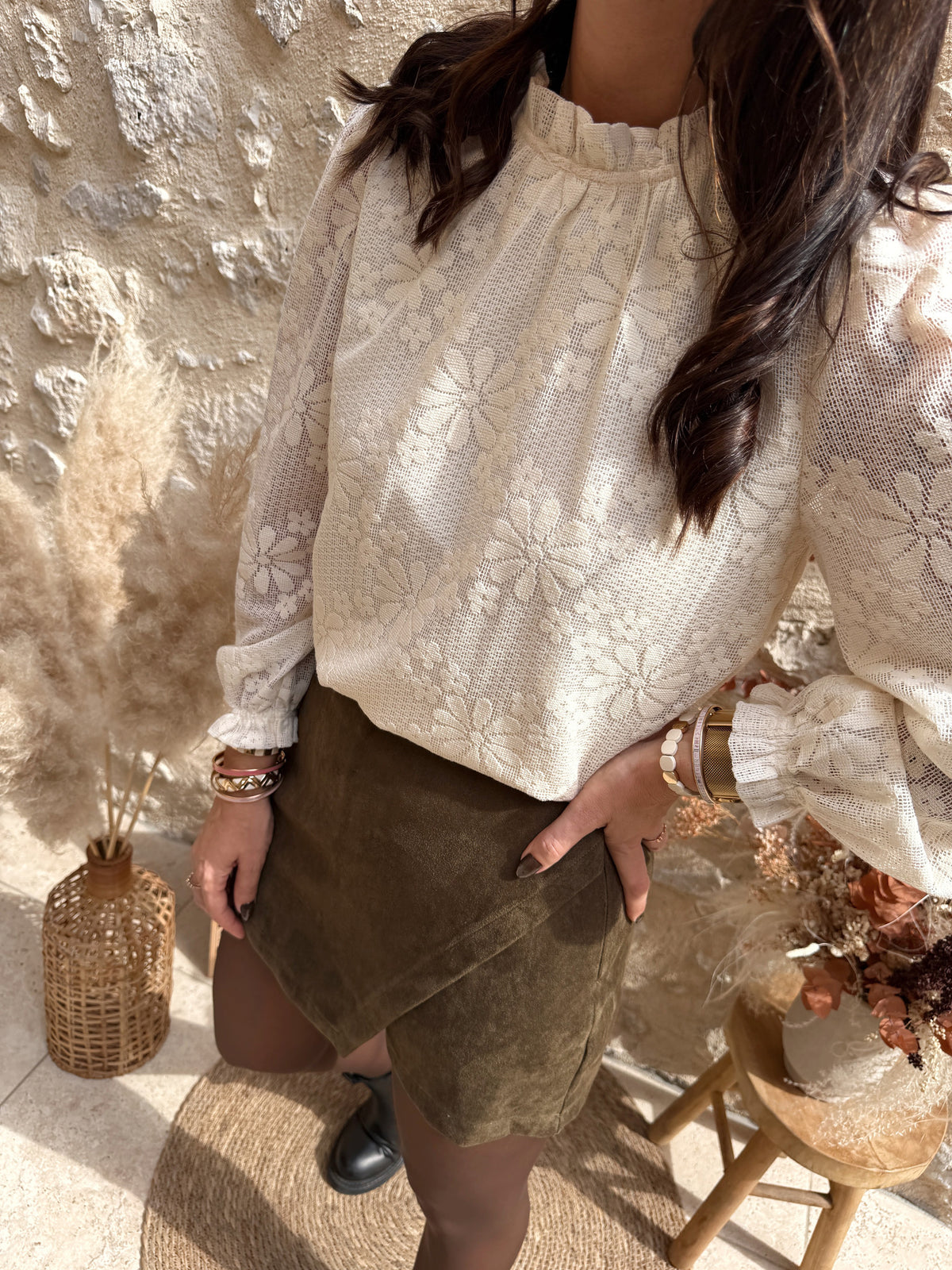 Blouse Rebecca ivoire