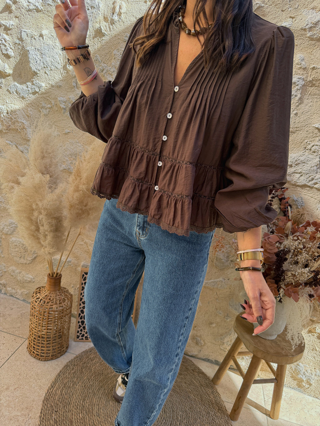 Blouse Chloé choco