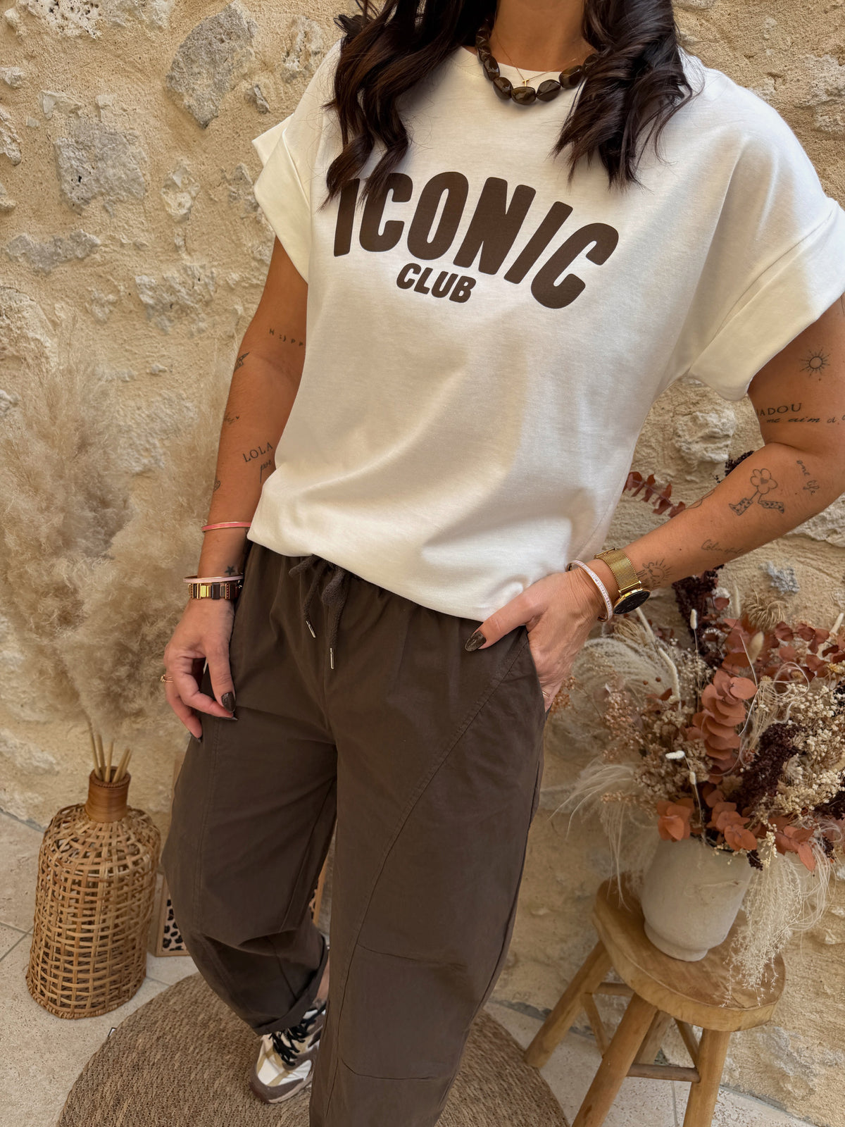 T-shirt Iconic écru
