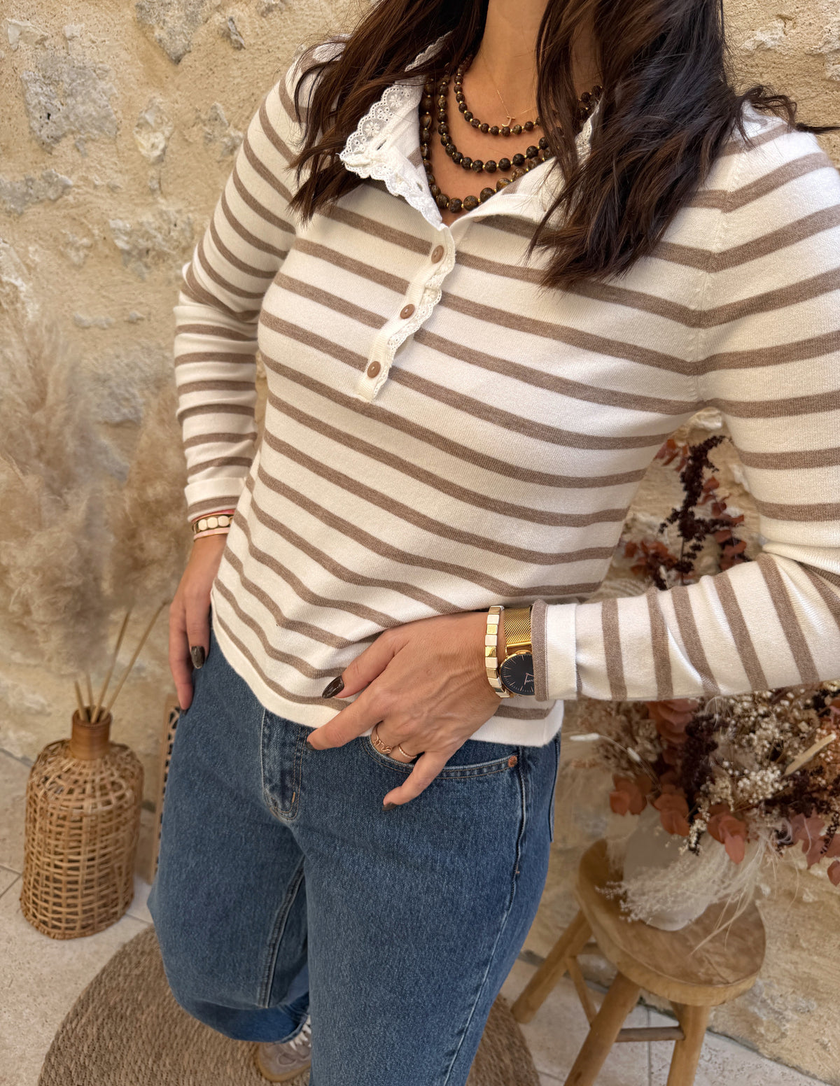 Pull fin Tao taupe