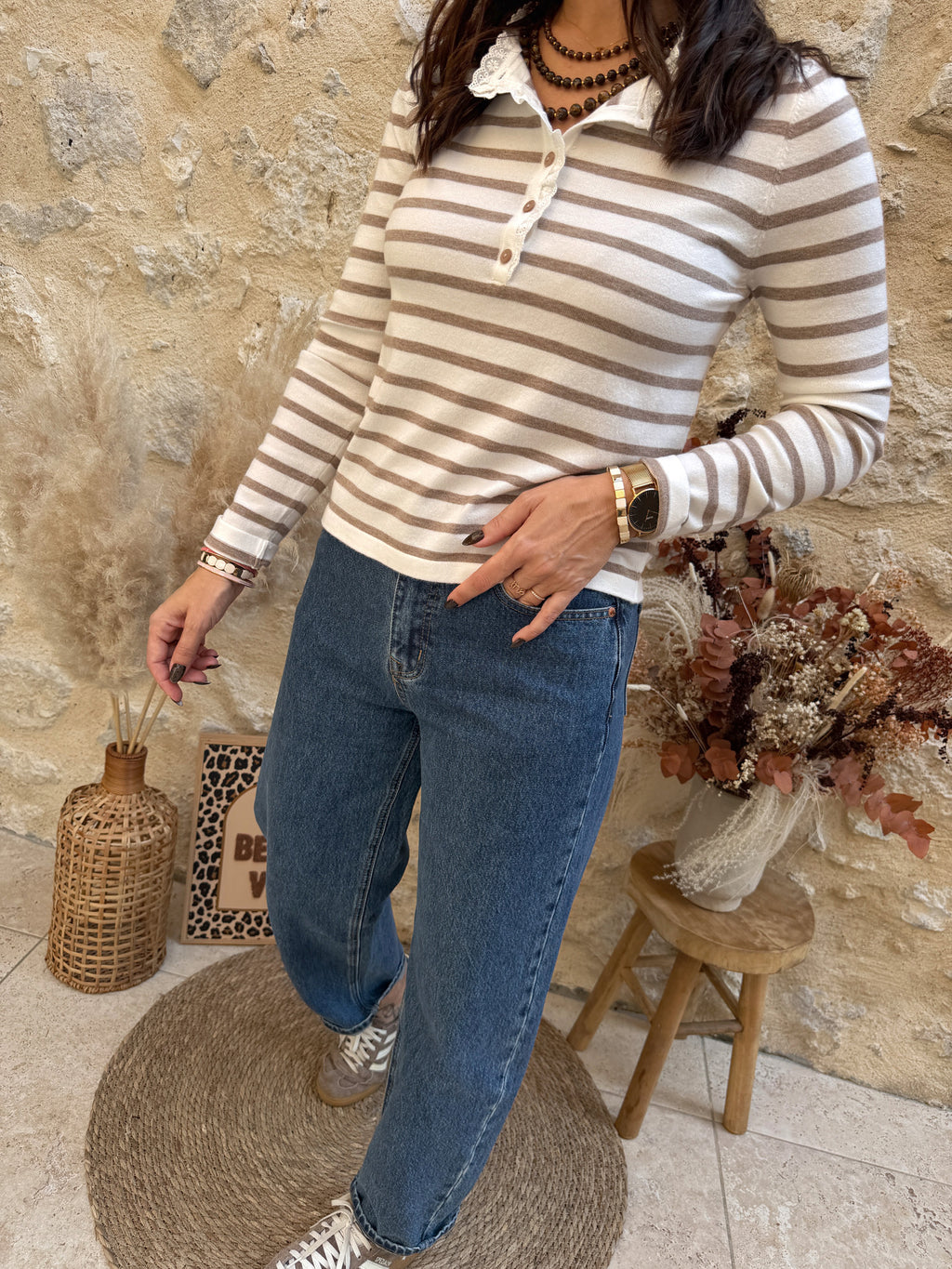 Pull fin Tao taupe