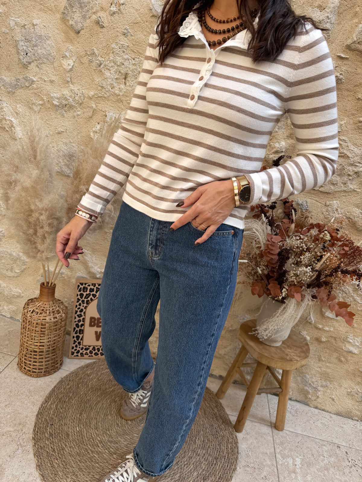 Pull fin Tao taupe