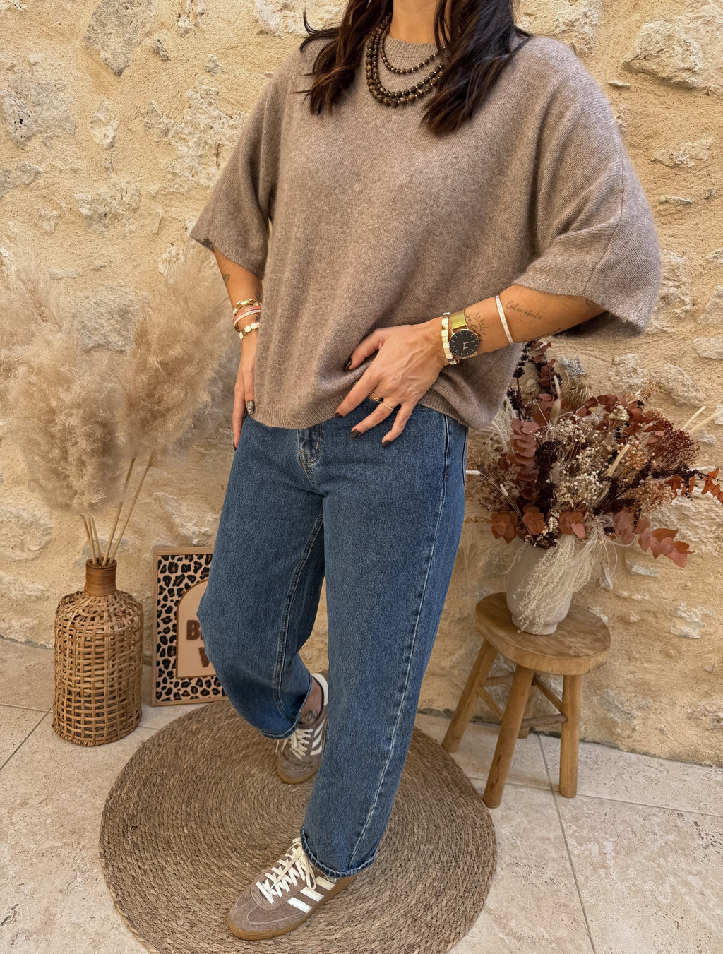 Pull Maël taupe