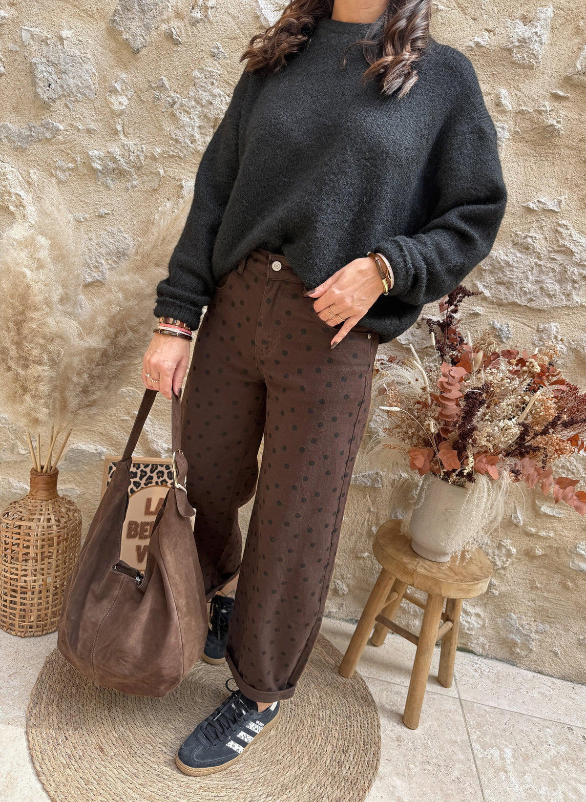 Jeans ballon pois choco