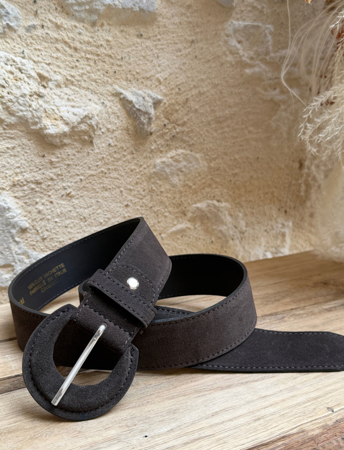 Ceinture cuir choco foncé