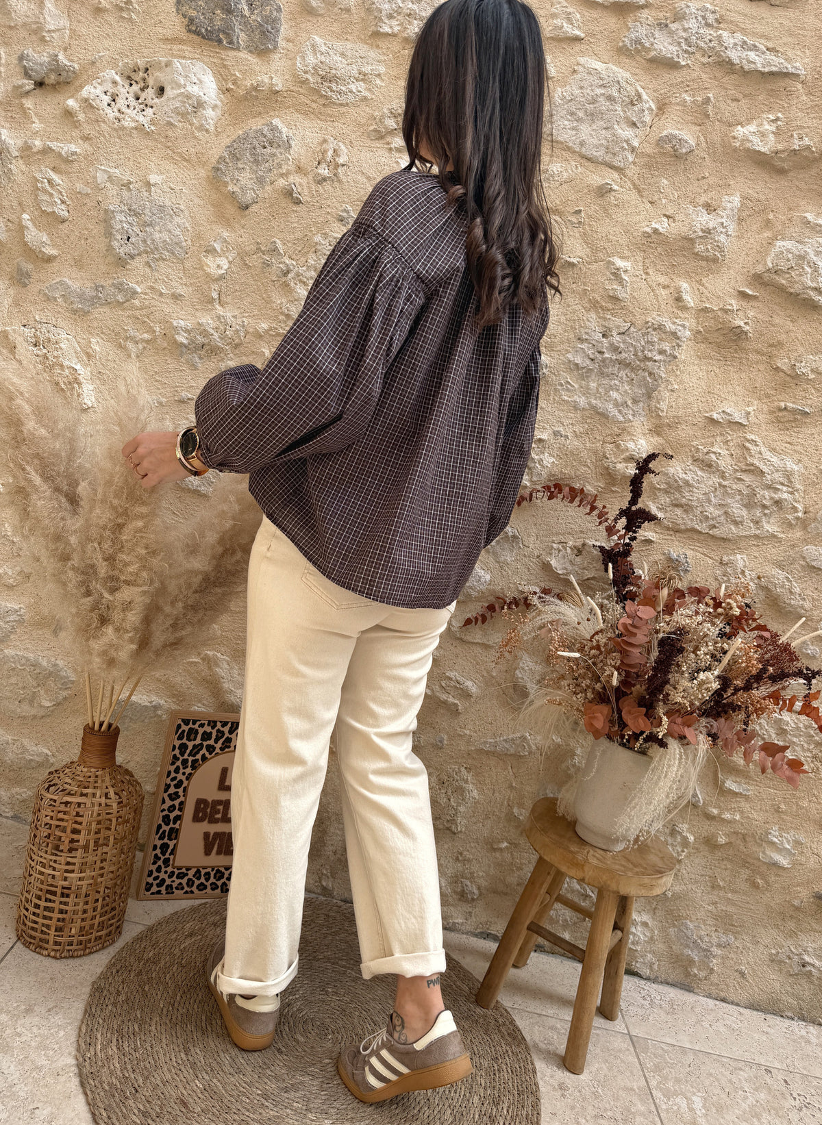 Blouse Victorine choco