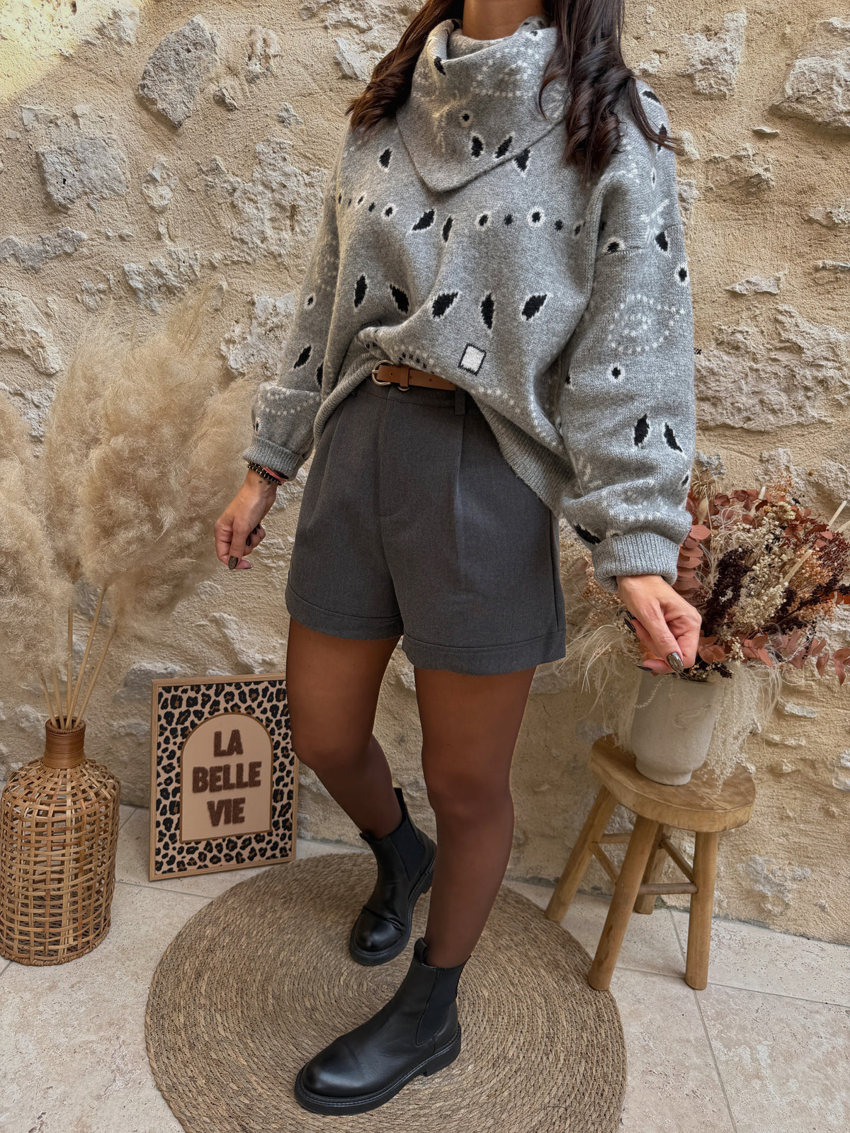 Pull Lola bandana gris