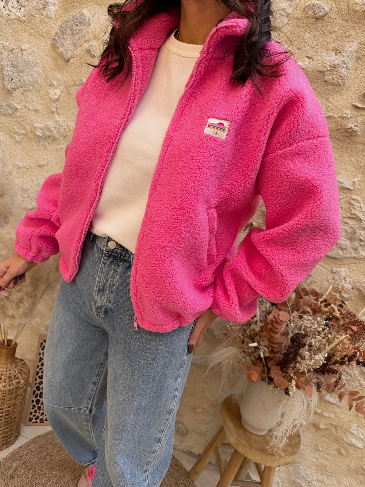 Veste Capucine rose
