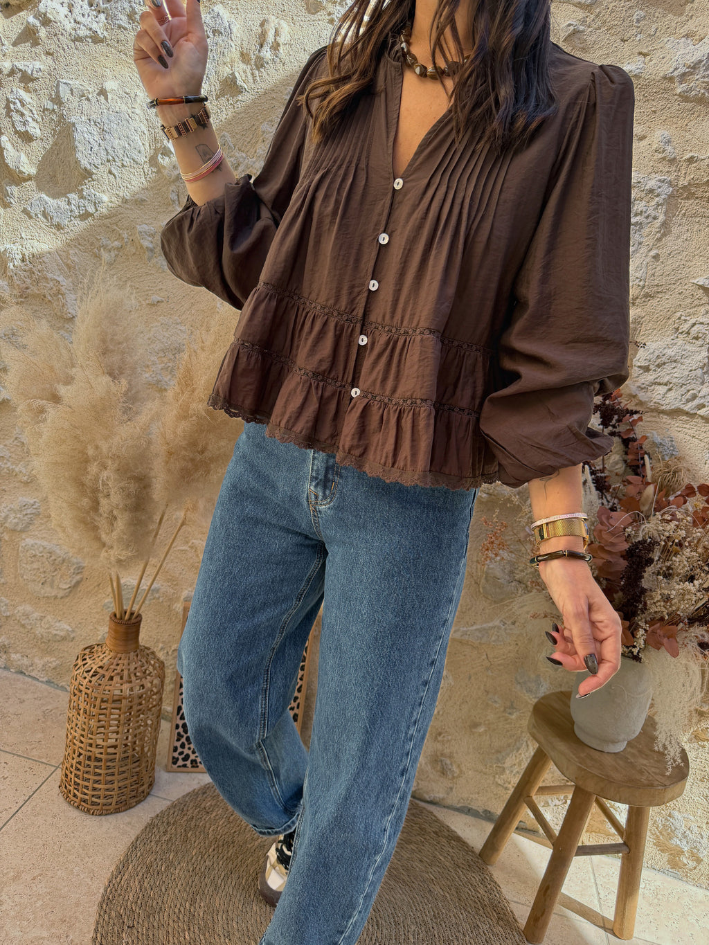 Blouse Chloé choco