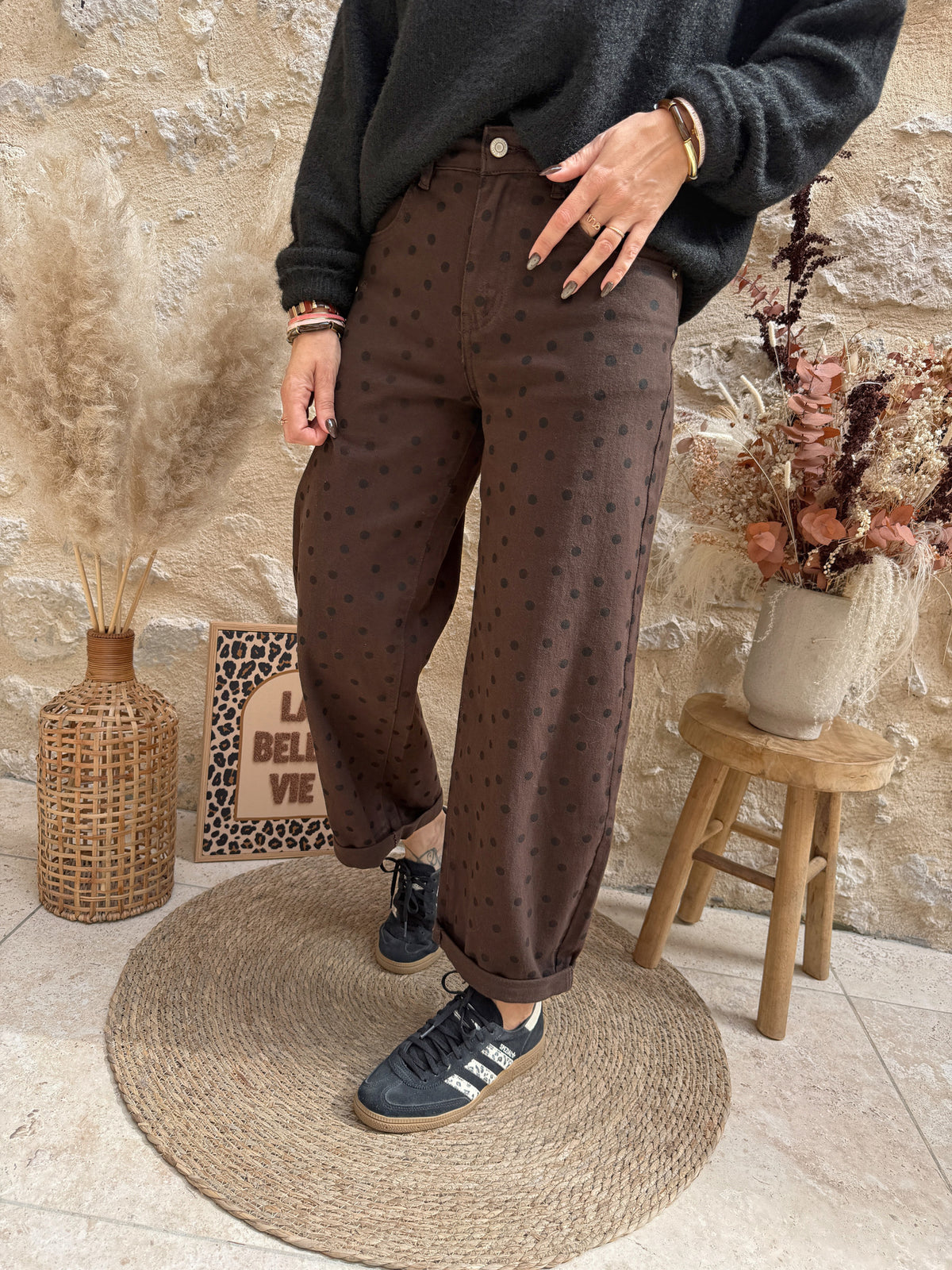 Jeans ballon pois choco
