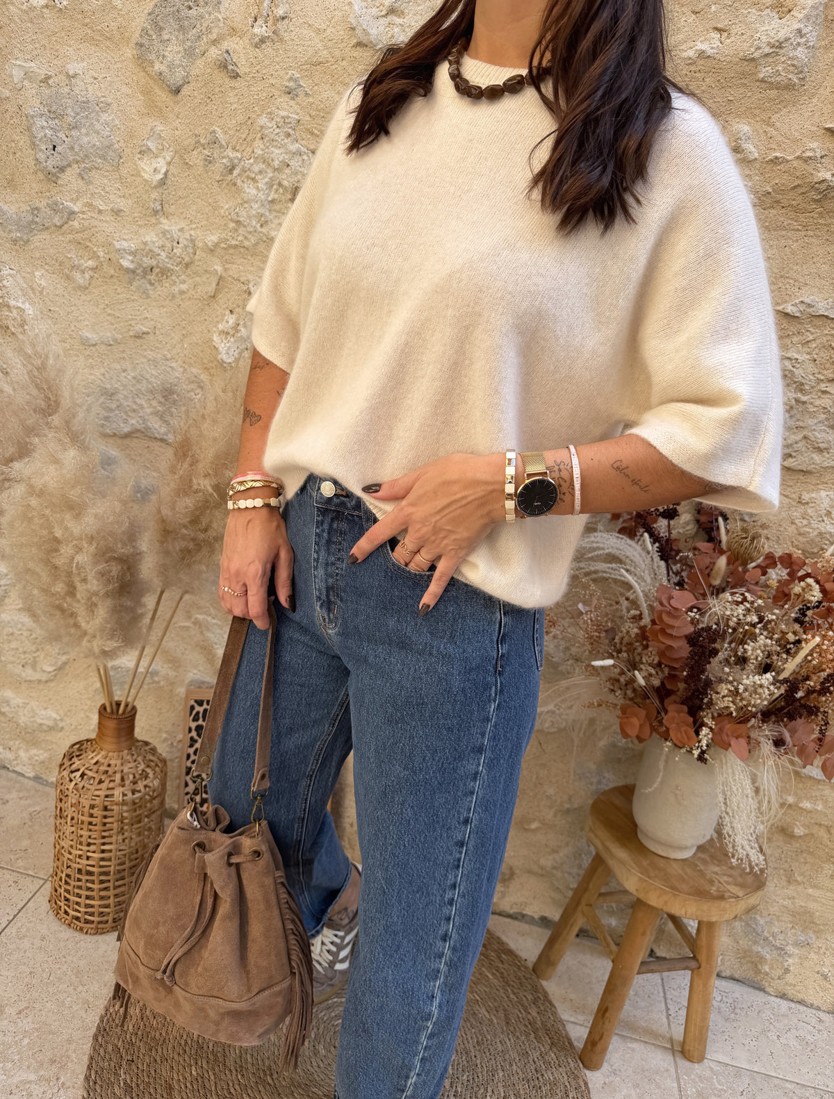 Pull Maël écru