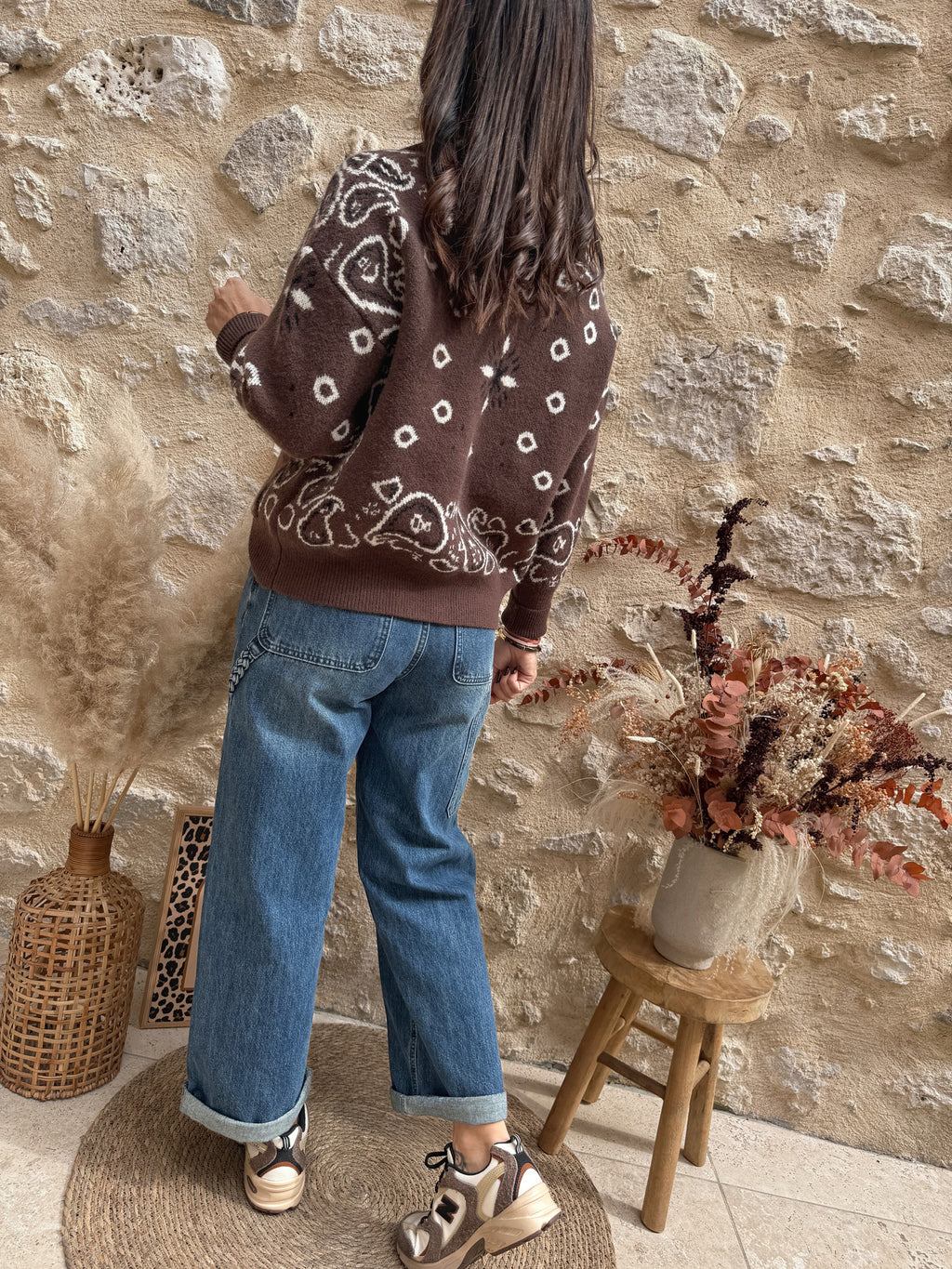 Gilet bandana choco