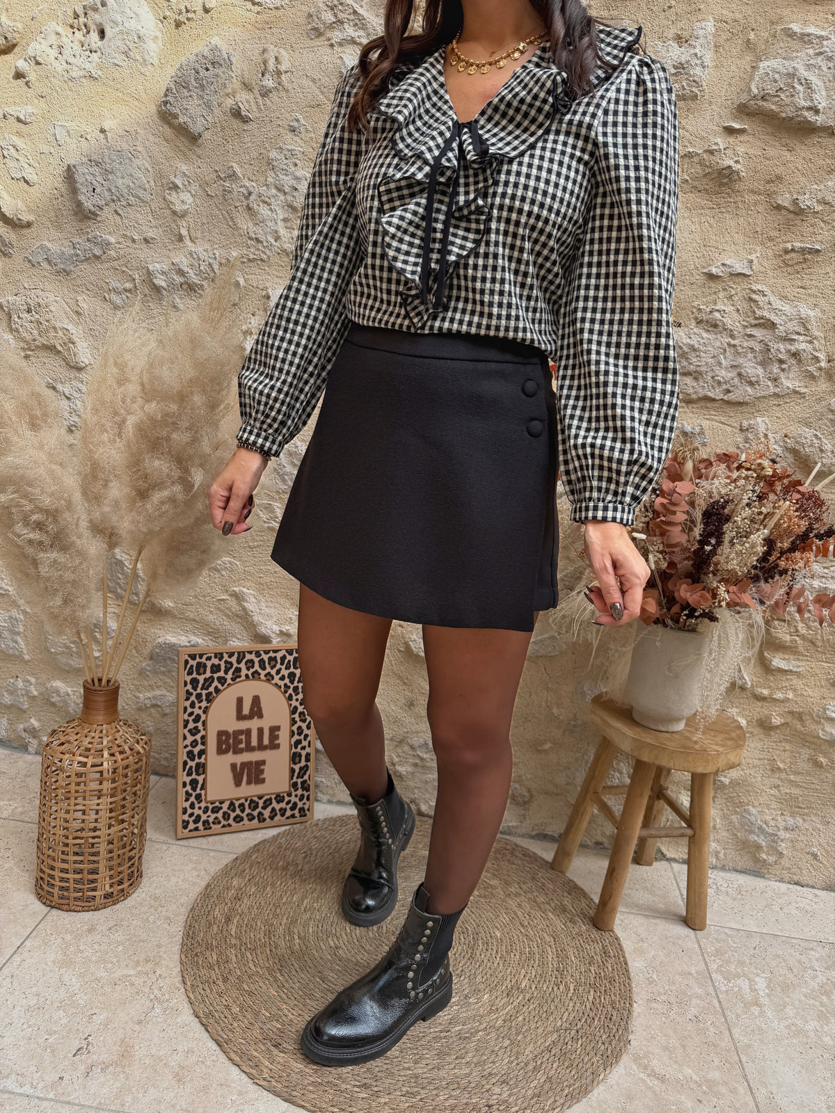 Jupe short Zaya noire