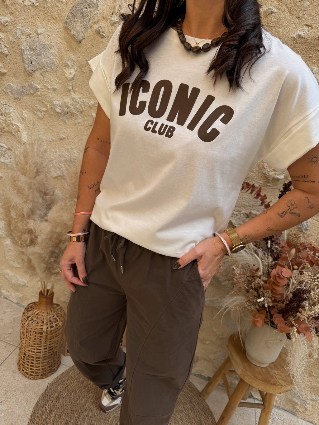T-shirt Iconic écru