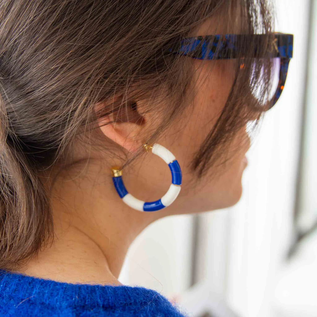 Boucle d’oreilles bleues