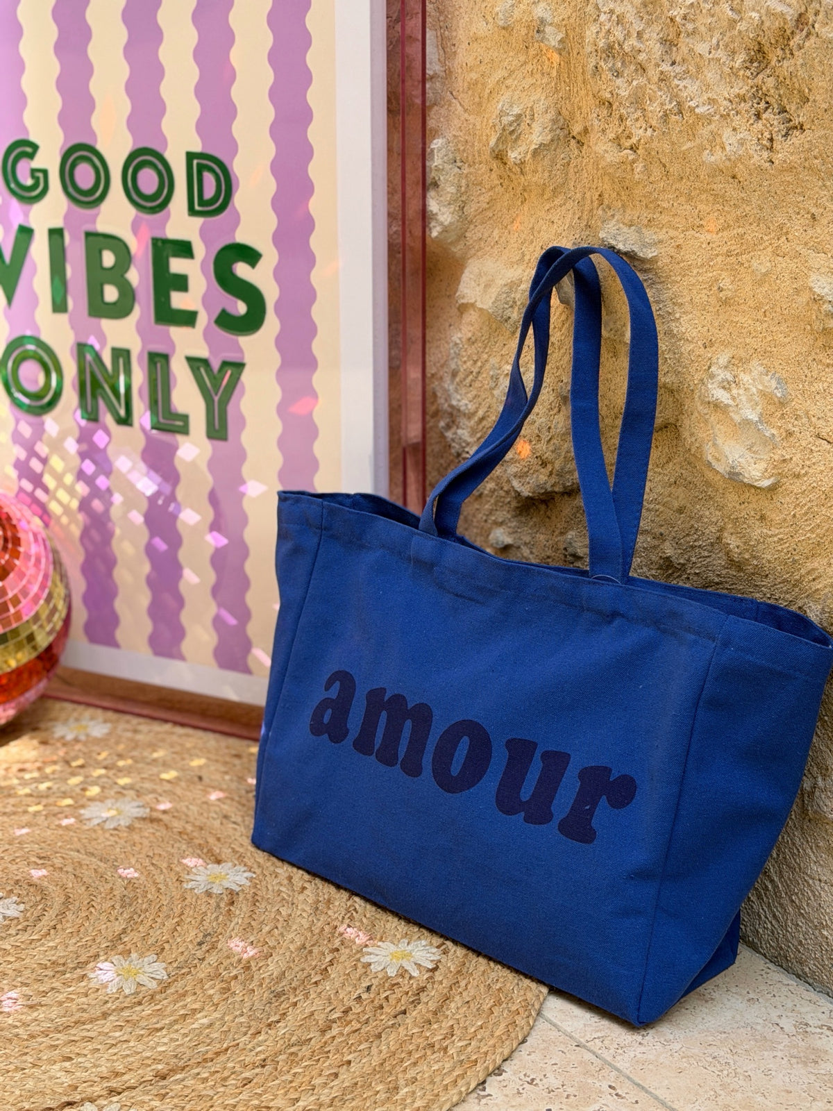 Cabas Amour bleu