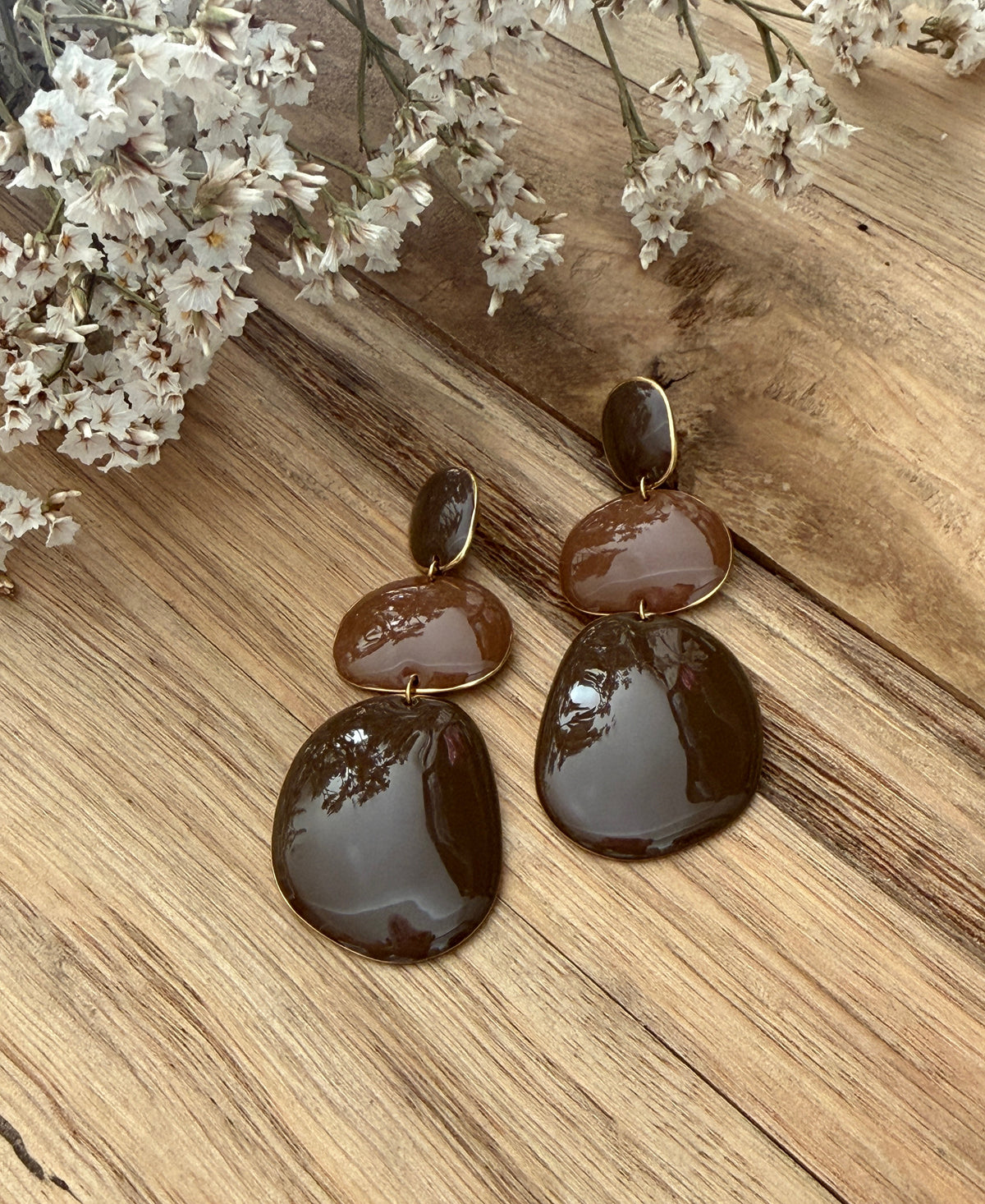 Boucles d'oreilles Moka