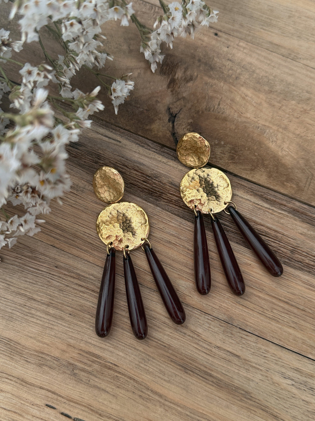 Boucles d'oreilles Ambre