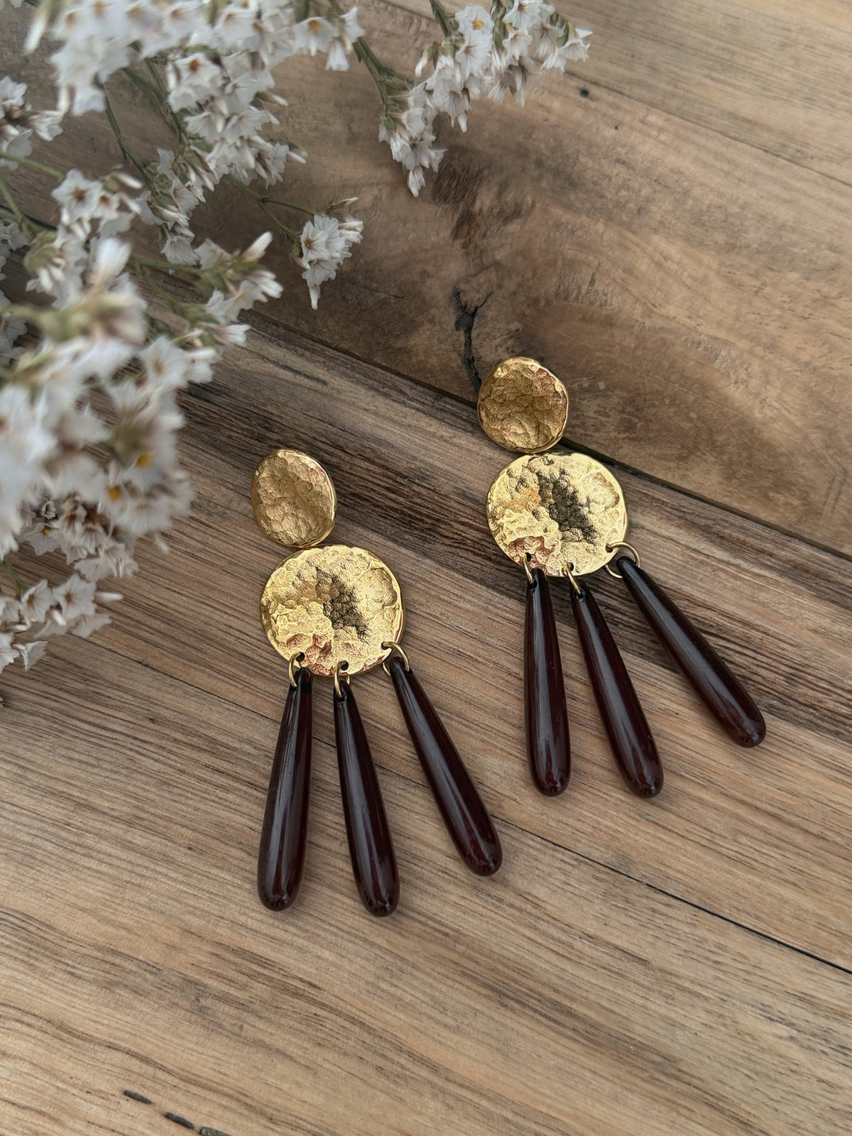 Boucles d'oreilles Ambre