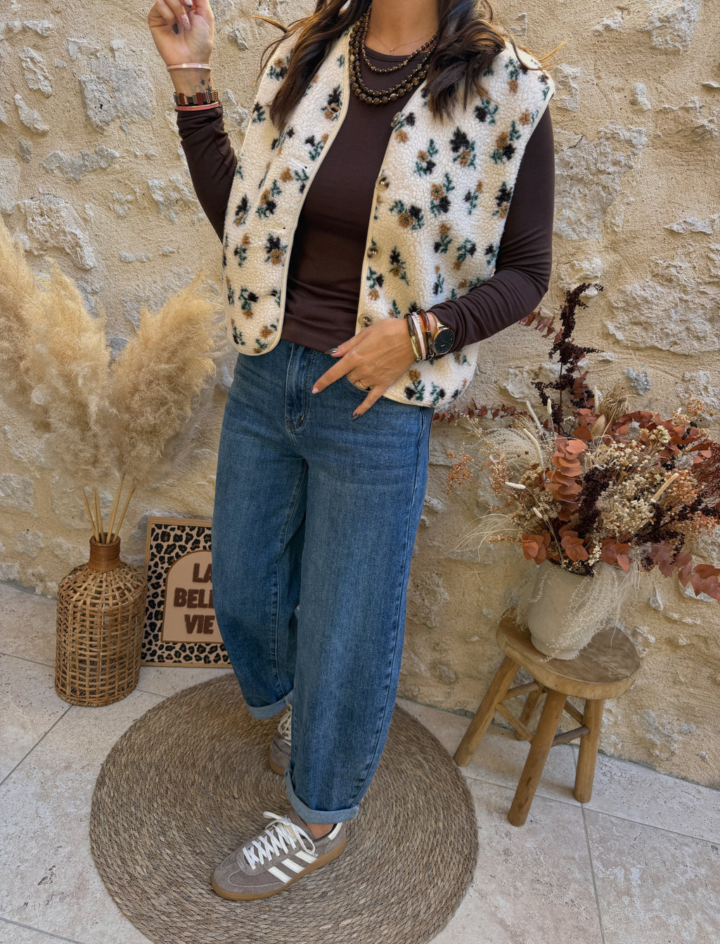 Gilet Loan fleuri