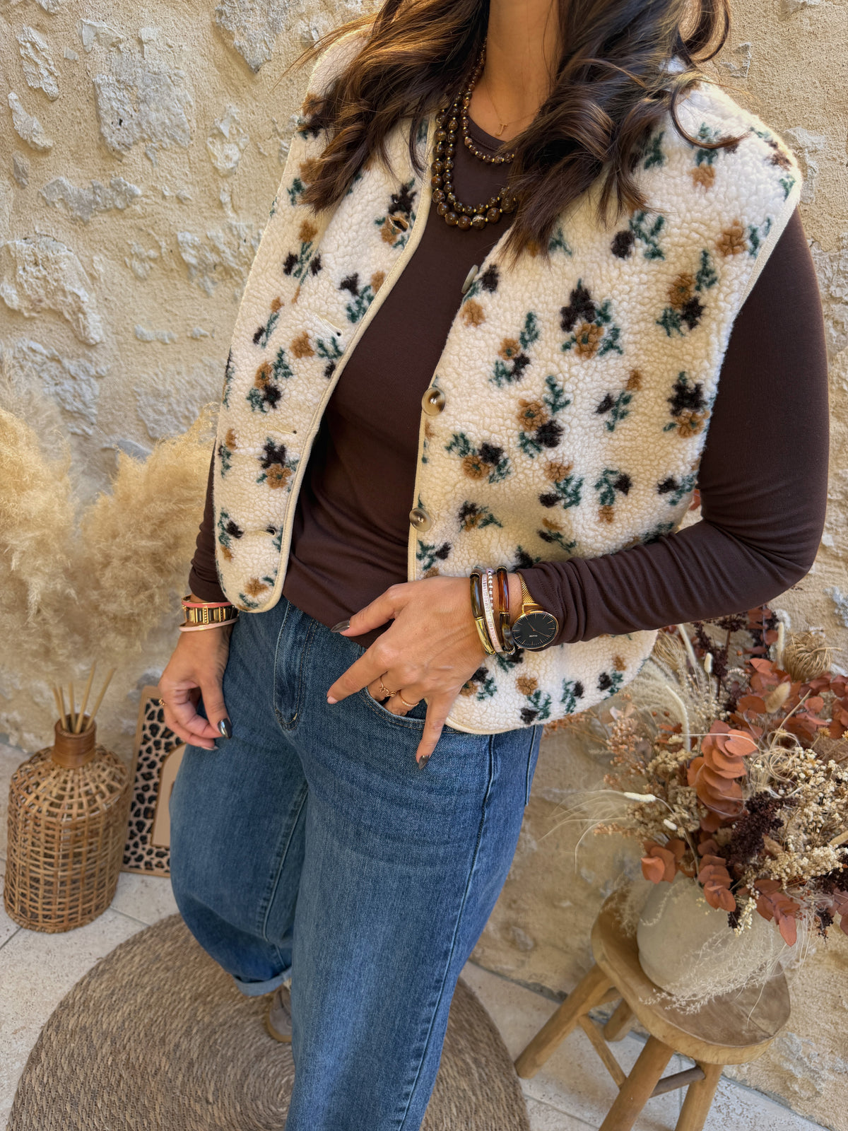 Gilet Loan fleuri