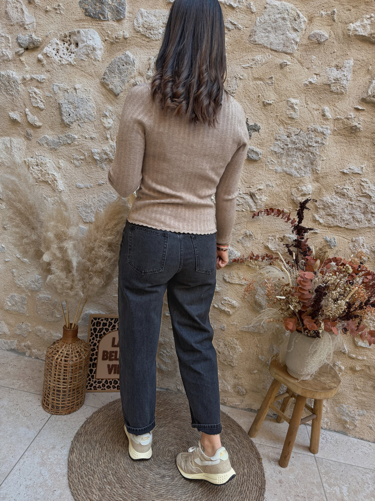 Top Basile taupe