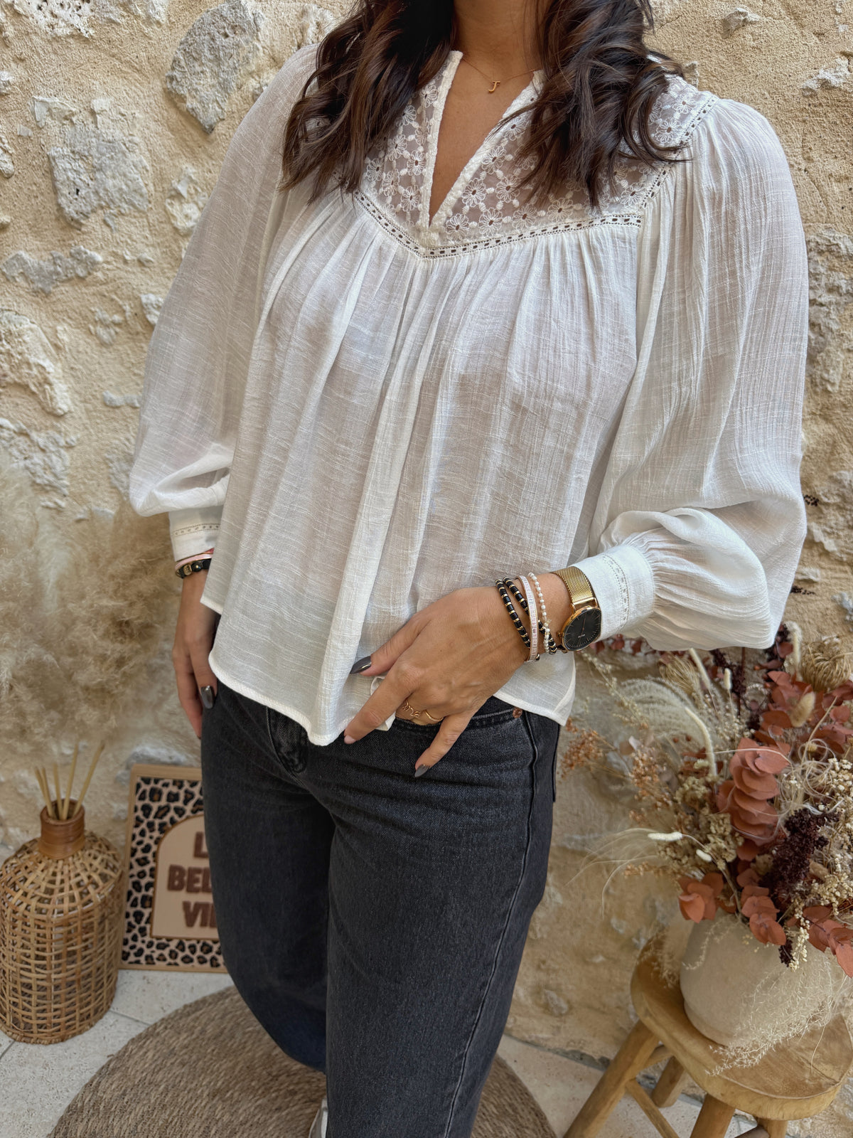 Blouse Alizée écrue
