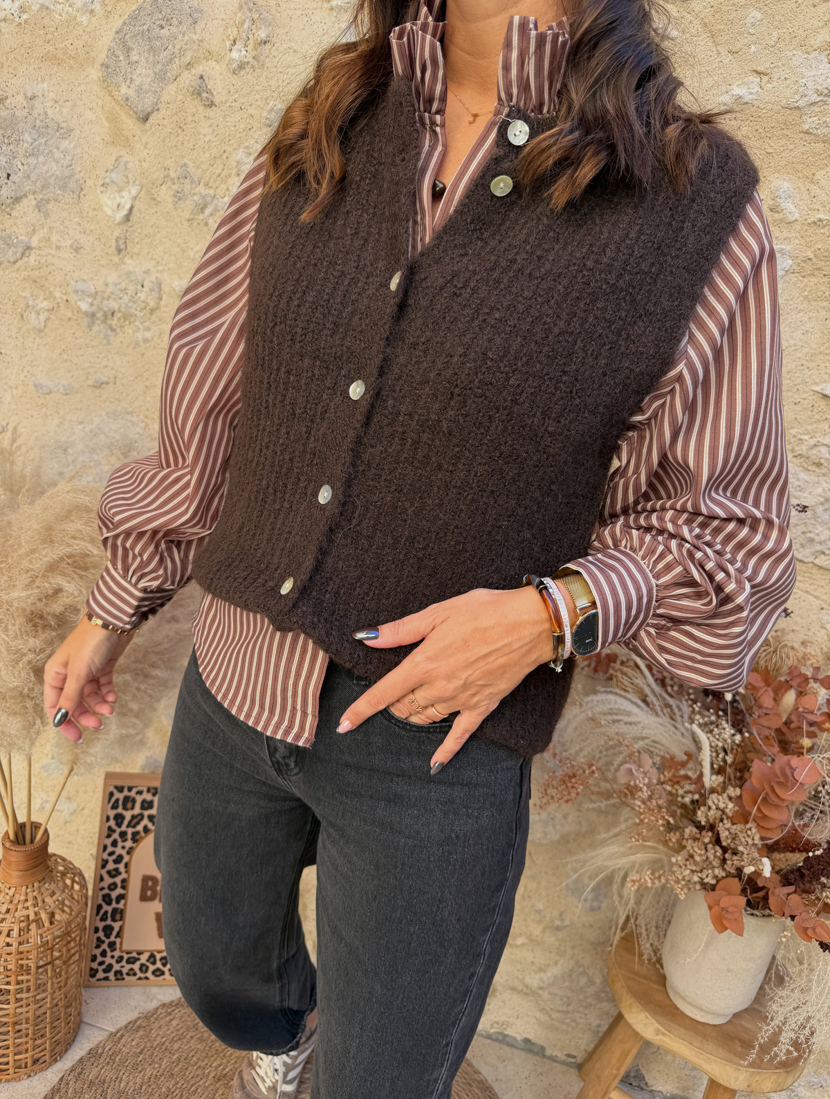 Gilet Elio choco