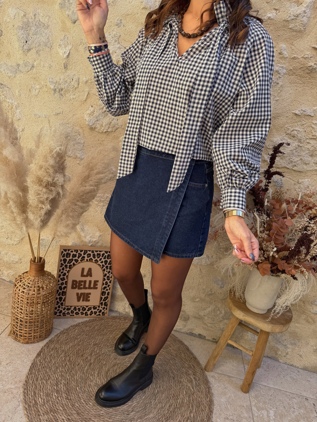Jupe short Estelle brut