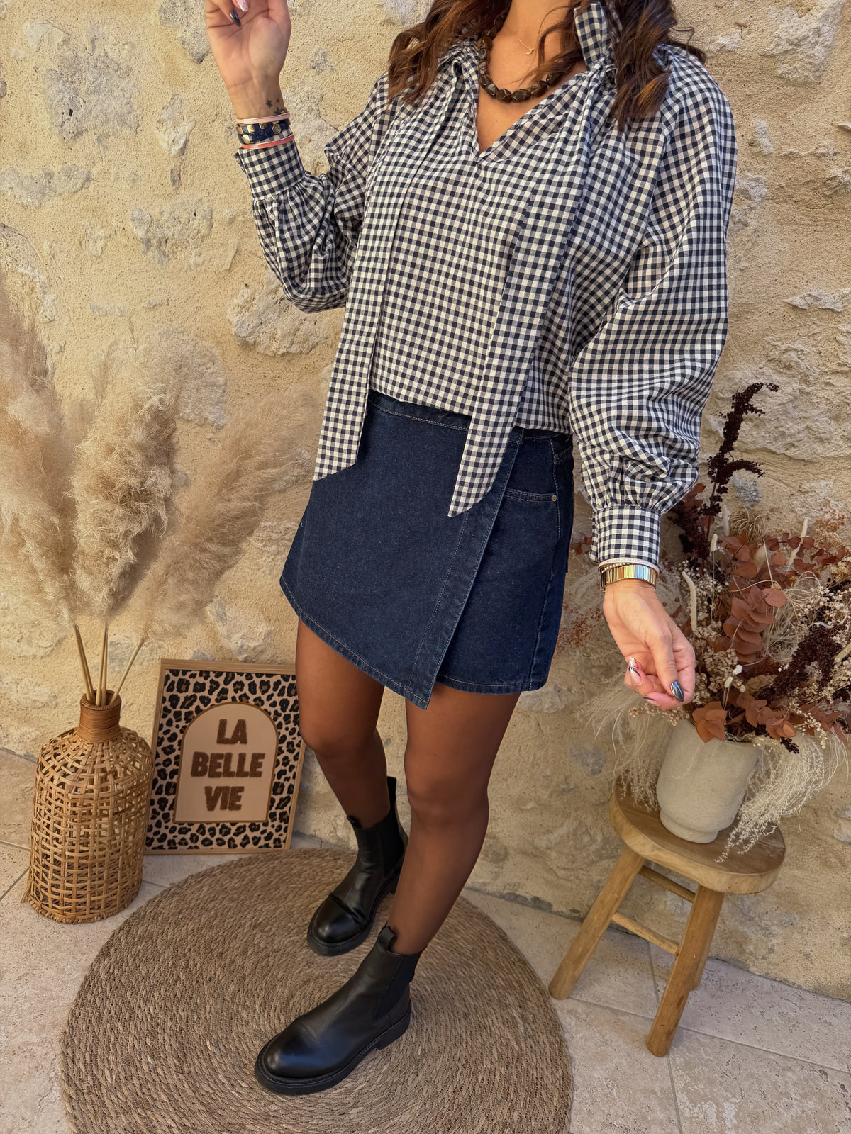 Jupe short Estelle brut