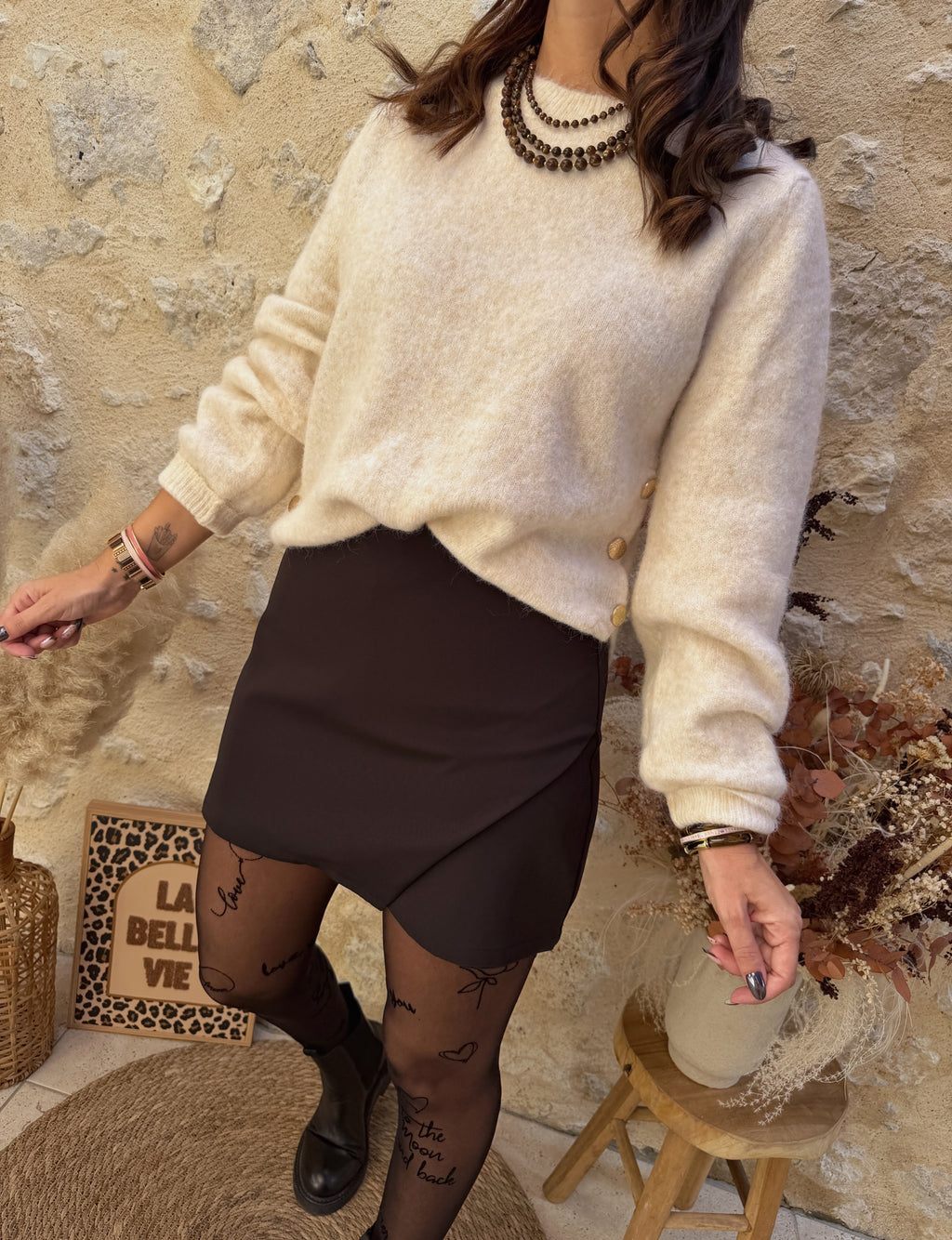 Pull Mattia 838 beige