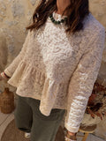 Blouse babydoll crème